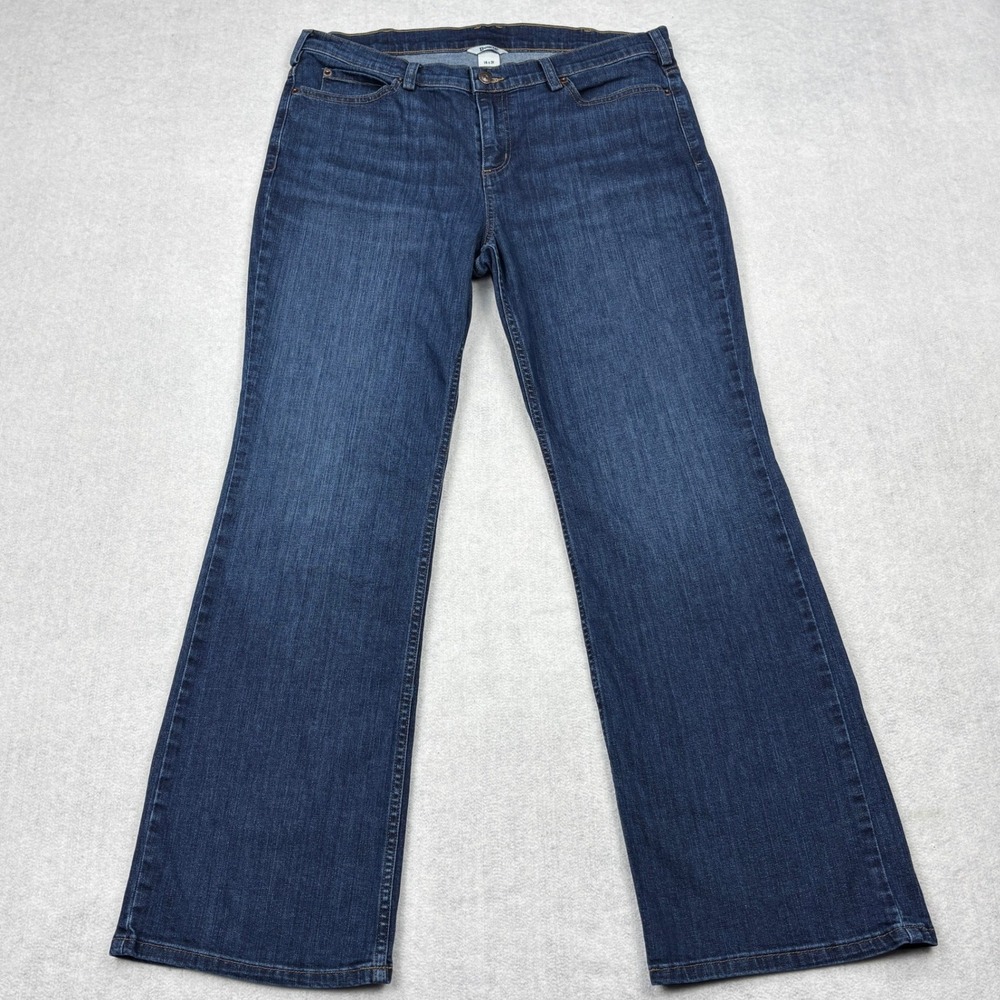 Duluth Trading Co Jeans Womens 14x31 Daily Denim Bootcut Stretch Dark Wash 40711